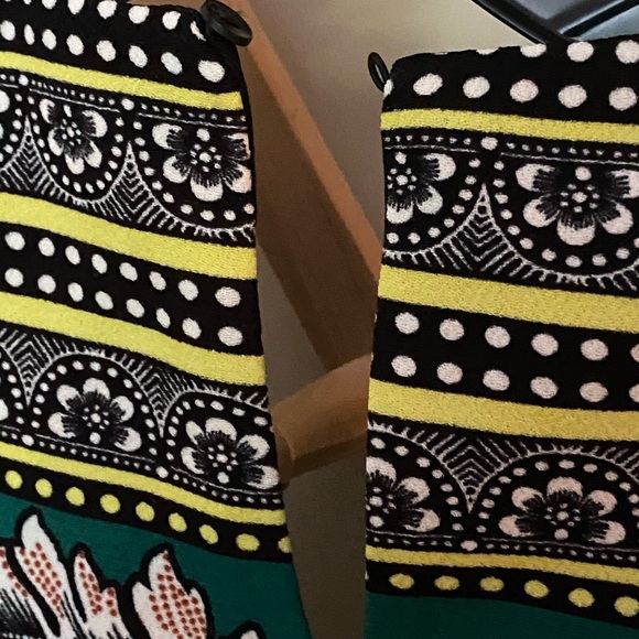 New Zara Floral Green Sleeveless dress - Picture 8 of 11